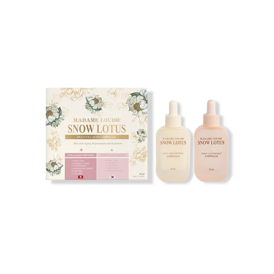 สโนว์โลตัส Duo Collagen Ampoule แอมพลูคอลลาเจน มาดามหลุยส์ ราคา 1280 บาท
