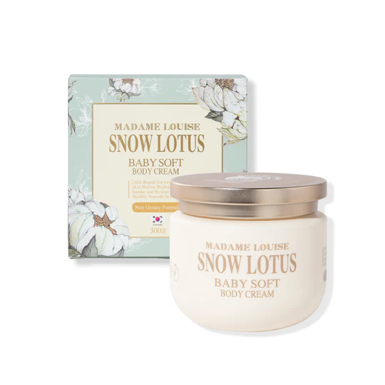 สโนว์โลตัส BABY Soft Body Cream ครีมบัวหิมะทาผิวกาย มาดามหลุยส์ ราคา 890 บาท